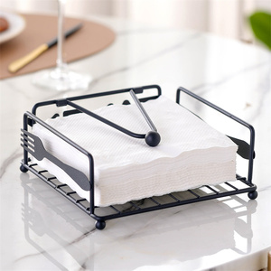 Restaurant Cafe Metalen Tafel Servet Houder Chroom Draad Papier Collectie Servet Houder Metalen Tissue Doos - Product Image 1