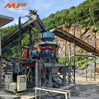 Concasseur à cône hydraulique haute performance HP300, chambre CLP, remplacement facile des garnitures, longue durée de vie, faible coût d'exploitation