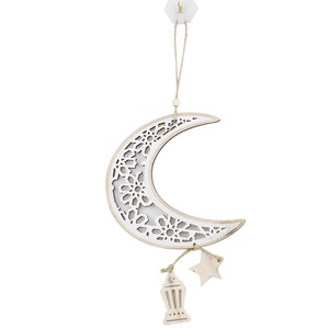 Décorations murales en bois KingWIN en forme de château de lune, gravées au laser, pour la décoration de la maison pendant le Ramadan, motif paysager pour le salon - Product Image 5