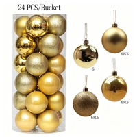 Boules suspendues de Noël aux couleurs vives, décorations de plafond pour arbre, ornements en plastique pour Noël, Nouvel An, fête de fin d'année