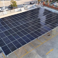 Système de montage de carport solaire cantilever en acier HDG sans colonne avant pour zone de stationnement ouverte