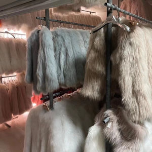 Nuevo diseño elegante mujer <span class=keywords><strong>Tench</strong></span> suéter de piel de punto Real abotonado abrigo de piel de zorro cárdigan de piel recortada - Product Image 4