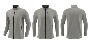 Camisetas de Fútbol para Hombre al por Mayor, Resistentes al Viento, para Invierno, Manga Larga, Transpirables, de Secado Rápido, con Cierre de Cremallera, Cuello Redondo, 220g, Spandex/Poliéster - Product Image 4
