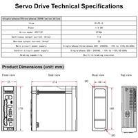 Kit de Motor Servo AC de Alta Precisión de 1kW 220V 3.18N.m y Controlador de Pulsos, Compatible con PLC Convencional para CNC, Maquinaria de Empaque