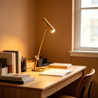 Lampe de lecture LED rotative en cuivre moderne et minimaliste pour chambre à coucher, lit, bureau, lampe de table ronde d'ambiance