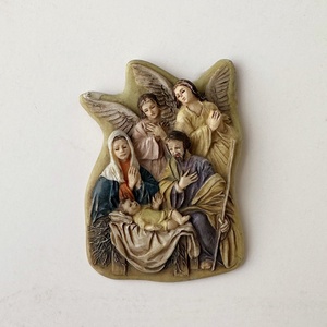 Tôn Giáo Nhựa Thánh Gia Đình Tủ Lạnh Nam Châm Nghệ Thuật Dân Gian <span class=keywords><strong>Polyresin</strong></span> Thủ Công Mỹ Nghệ Cho Giáng Sinh Mạnh Mẽ Nam Châm Sơn Kỹ Thuật Quà Tặng - Product Image 1