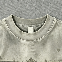 T-shirt décontracté vintage surdimensionné en coton 100% avec impression DTG, logo personnalisé, effet vieilli, streetwear, vêtements unisexes