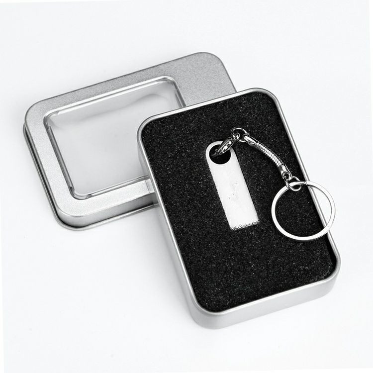 Business Corporation Gifts Nice Storage Gifts With Window Tin Case Metal Box Mini Metal USB Memory Drive USB Flash Drive