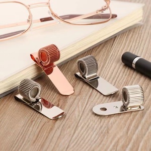 Portapenne in Metallo con Clip a Molla Multiforata Personalizzabile in Piccole Quantità, Colori Oro/<span class=keywords><strong>Argento</strong></span>/Oro Rosa - Product Image 2