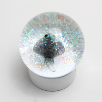 3D Cartoon niedlichen Glas Schneekugel Mini Schneemann Kristall Glaskugel Weihnachts schmuck umwelt freundlich