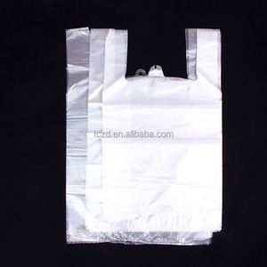 Bolsas de Plástico Desechables para Camisetas de HDPE al por Mayor de Fábrica, Tamaño Personalizado, Impresión de Serigrafía Blanca, Sellado Térmico - Product Image 2