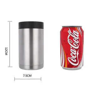 Commercio all'ingrosso Logo Personalizzato 12oz 16oz Doppia <span class=keywords><strong>Parete</strong></span> In Acciaio Inox Bottiglia di Birra Ghiaccio Può Dispositivo di Raffreddamento Titolare - Product Image 1