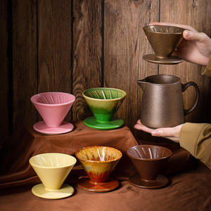 Kingze - Filtro de Café de Cerámica Ecológico, Portátil, <span class=keywords><strong>con</strong></span> Logotipo Personalizado, Taza de Filtro de Café Horneada en Horno para Baristas y Uso Doméstico - Product Image 1