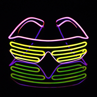 Lunettes LED Clignotantes Cool Mode Soirée en Boîte de Nuit Costume Luminescent pour Fête de Danse Décoration de Fête du Ramadan