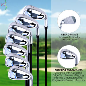 Hierro de <span class=keywords><strong>Golf</strong></span> para Diestros, Hombres y Mujeres, con Logotipo Personalizado, Varilla de Acero, <span class=keywords><strong>Hierros</strong></span> Forjados, Alta Gama, Profesional - Product Image 2