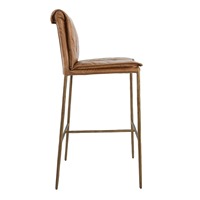 Chaise de comptoir moderne avec hauteur réglable et structure métallique robuste, dotée d'un siège rembourré confortable pour cuisine ou bar