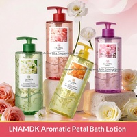 Gel Douche aux Acides Aminés 750ml avec Pétales de Fleurs Naturelles, Niacinamide et Acide Hyaluronique – Lavant Corporel Éclaircissant et Hydratant