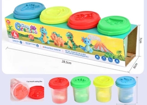 Argile à <span class=keywords><strong>modeler</strong></span> en farine de blé pour enfants TOYSBASE - 4 couleurs, âges 5-7, jouets en argile pour l'artisanat DIY, cadeaux créatifs pour l'école primaire - Product Image 5