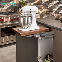 Hochbelastbarer Mixer-Lift mit versteckter Federung und Teleskopregal für Unterbau-Küchen und Standmixer-Aufbewahrung