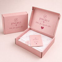 Vente directe d'usine, boîte-cadeau de luxe, boîte d'expédition en carton ondulé recyclable avec papier de soie, carte de remerciement pour les entreprises de cadeaux
