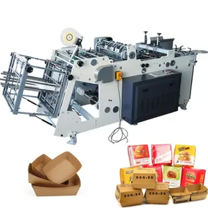 ماكينة تشكيل صناديق الطعام والهامبرجر الورقية الأوتوماتيكية 800، ماكينة صناديق الورق والغراء
