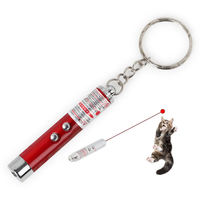 Pointeur laser LED écologique 2 en 1 et lampe de poche Mini laser rouge portable Jouets pour chat avec porte-clés
