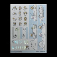 Hochwertiger, individueller Journal-Aufkleberbogen mit holografischer Regenbogenfolie für Journaling, Planer und Scrapbooking