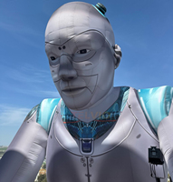 Modèle de robot IA gonflable géant pour scène musicale, modèle de robot humain gonflable, mascotte pour fêtes et événements