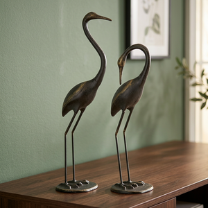Décorations de jardin en métal, sculptures de cygnes en bronze grandeur nature, ornements décoratifs pour pelouse et patio - Product Image 1