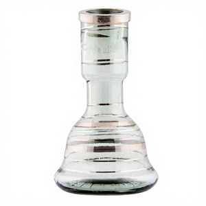 Khalil Mamoon Mini Beast Silver Stripe Glass Base – 23 cm Replacement Vase - Product Image 3