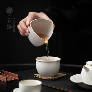 Ceramic Teacup Master <b>Cup</b> <b>Large</b> Capacity High End Kung Fu <b>Tea</b> Tasting <b>Cup</b> Personal <b>Tea</b> Bowl Elegant White Dehua Origin - Product Image 3