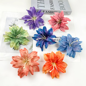 Sutra bunga <span class=keywords><strong>Lily</strong></span> cetak hiasan kepala kostum alat peraga bunga mengatur pernikahan Hari Valentine lorong bunga latar belakang dinding - Product Image 2