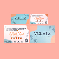 Carte de remerciement personnalisée pour petite entreprise, cartes de remerciement personnalisées pour commande, carte postale avec enveloppes et autocollants