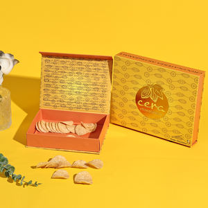 Caja de papel de regalo magnética personalizada, cartón duro, embalaje plegado de lujo, caja rígida plegable con logotipo negro - Product Image 1