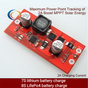 6S 7S 8S 24V Li-ion LifePo4 batterie au lithium charge CN3306 2A <span class=keywords><strong>Boost</strong></span> 18V MPPT contrôleur d'énergie solaire Module de chargeur de batterie - Product Image 2