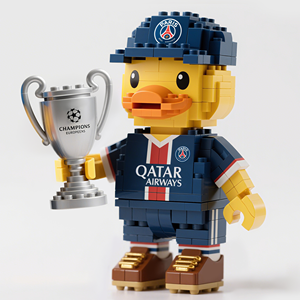 Jizai Gạch Hình Thu Nhỏ Bộ Tùy Chỉnh 3D Mô Hình Đội Chiến Thắng Xây Dựng Khối Trophy Quà Lưu Niệm Xây Dựng Khối Bộ - Product Image 3