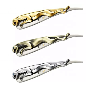 Vente en gros de rasoirs à lame unique en acier inoxydable de qualité supérieure Bikini droit en métal avec logo personnalisé pour le visage et le corps - Product Image 5