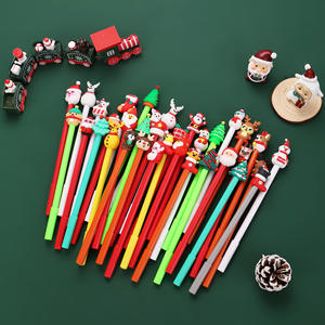 Weihnachts-Kugelschreiber aus Kunststoff mit Logo, personalisierbarer Stift mit Weihnachtsmann-Rentier, geeignet als Geschenk für Kinder, Kugelschreiber Großhandel - Product Image 4