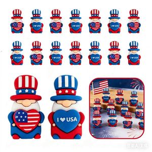 Nuevos Gnomos de PVC en 3D con Dibujos Animados del Día de la Independencia, con Bandera Americana, Decoraciones Festivas, Adornos para Fiestas - Product Image 3