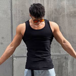 Canottiera da <span class=keywords><strong>uomo</strong></span> in cotone e Spandex da palestra Bodybuilding canottiera canottiera <span class=keywords><strong>a</strong></span> coste per <span class=keywords><strong>uomo</strong></span> - Product Image 1