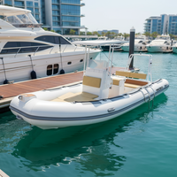 Bateau pneumatique rigide de luxe à grande vitesse de 19 pieds, coque en aluminium en forme de V profond, DL RIB 560 Orca/Hypalon/PVC, pour le plaisir