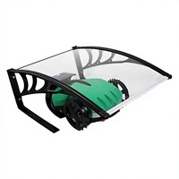 Garasi Robot Pemotong Rumput Modern Berbingkai Baja Manual 103x77x44cm dengan Kanopi PC untuk Penggunaan Luar Ruangan