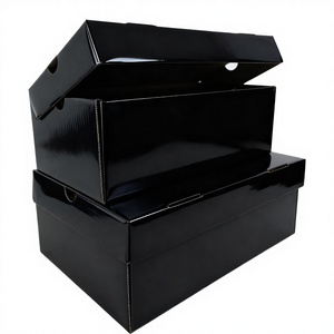 Custom Printed Logo Recycled Materials <b>Man</b> Shoe <b>Socks</b> Black Paper Packaging Corrugated Cardboard Foldable Shipping Mailer Box - Product Image 2