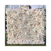 2025 nouveau 5D blanc soie Rose fermeture éclair fleur mur Design moderne 8x8 fleur artificielle pour Pâques mariage décorations murales