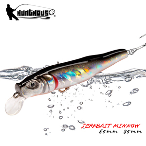 Leurre flottant personnalisable 65mm 85mm, type Minnow, pour pêche au bar, à la truite et à la perche en eau peu profonde - Product Image 1