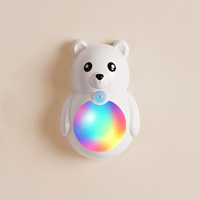 Lampe murale LED sans fil à détecteur de mouvement RGB rechargeable par USB, motif ours de dessin animé, pour décoration intérieure, escalier et chevet