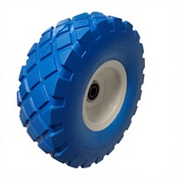 Roue en mousse PU 4.10/3.50-4, pneu anti-crevaison robuste pour chariot de chantier