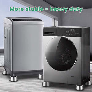 Patins métalliques universels pour lave-linge et sèche-linge, antidérapants et anti-vibrations, support de base pour réfrigérateur - Product Image 2