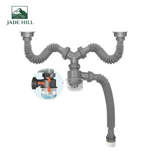 Évier de cuisine moderne en acier inoxydable de qualité supérieure à double bac avec crépine, finition chromée, anti-colmatage, installation facile - Product Image 1