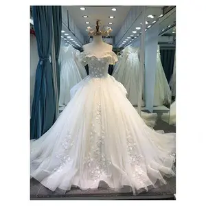 V-neck Bridal Wedding Dress Sleeveless Lace Wedding Dresses High Quality Sexy Plus Size Women's Clothing Modern Empire Ivory